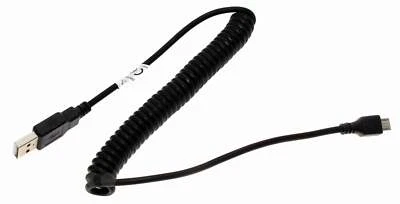 USB 2.0 Datenkabel Ladekabel Micro USB | Spiralkabel 0,5m bis ca. 1,2m | ersetzt - Bild 1 von 2