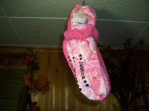 JUSTICE GIRLS PINK COZY SOCKS WITH GRIPPERS SIZE 4-10 SOFT 3 PAIRS STYLISH NEW - Picture 1 of 1