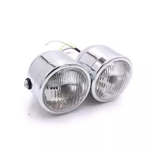 12V Chrome Twin Headlights - Picture 1 of 9