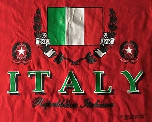 Vintage 90er ITALIEN EST. 1946 - REPUBBLICA ITALIANO - MADE IN USA T-SHIRT - MEDIUM - SELTEN - Bild 1 von 7