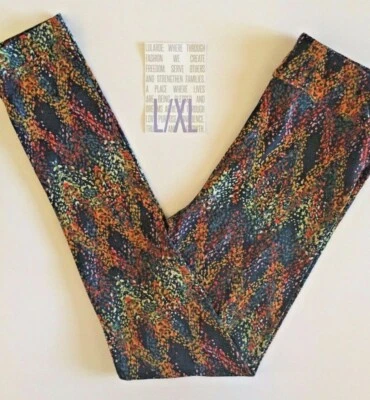 NWT LuLaRoe Kids' L/XL Blue SNAKESKIN Leggings UNISEX UNICORN - Image 1 of 2