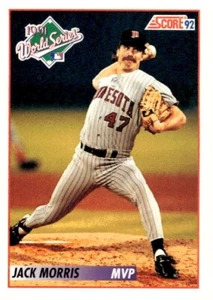 1992 Score #798 Jack Morris WS Minnesota Twins HOF - Picture 1 of 2