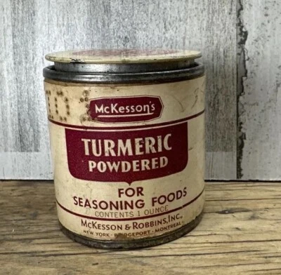 Vintage McKesson's Turmeric Powder Spice Tin -  McKesson & Robbins, NY - Image 1 of 4