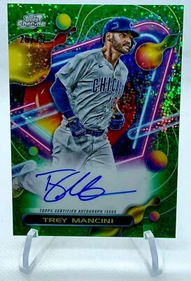 2023 Topps Chrome Cosmic Green Variation Trey Mancini /75 Auto - Image 1 of 4