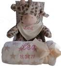 Baby Kinder Set 3teilig Babydecke mit Namen bestickt Teddy Halstuch Taufe Geburt