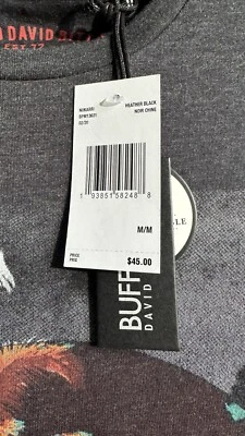 Camiseta Buffalo David Bitton Para Hombre Mediana SS Gráfica Negra Vaquero Western Riding Foto 1 de 4