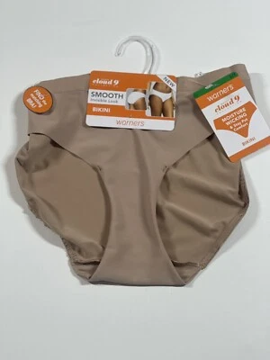 3 bragas de bikini lisas invisibles Warner's Cloud 9 Stay in Place nude L/7 Foto 1 de 3