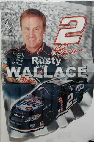 Nascar Rusty Wallace Garden Flag 28" x 40" #55617 NWT Cover
