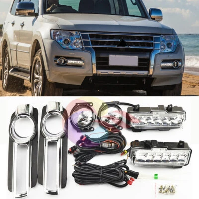 1 Juego Kits de Faros Antiniebla LED DRL para Mitsubishi Montero / Pajero V93 V97 2015-20s Foto 1 de 4