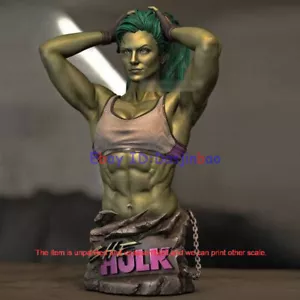 Kit Modelo Impresión 3D Busto She-hulk Sin Pintar Sin Montar 30cm GK - Imagen 1 de 2