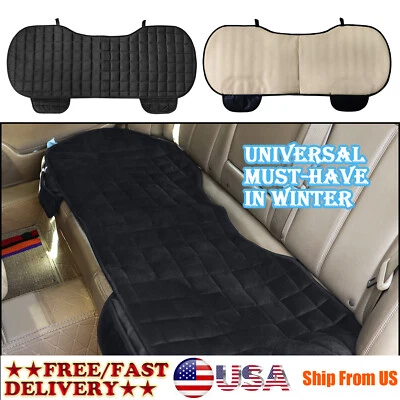 Cojín de coche universal protector trasero alfombrilla de silla asiento de felpa cubierta automática negro Foto 1 de 4