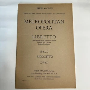 ROGOLETTO - METROPOLITAN OPERA - GIUSEPPE VERDI - - Picture 1 of 1