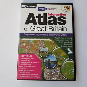 PC CD ROM Atlas Of Great Britain Interactive map United Kingdom - Zdjęcie 1 z 1
