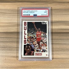 Michael Jordan Chicago Bulls 1992 Topps Archives Basketball Card #52 PSA 9 MINT