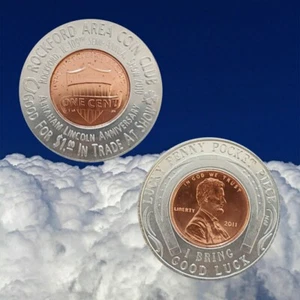 2011 Shield Encased Cent Rockford Area Coin Club - Illinois br140 - Picture 1 of 4