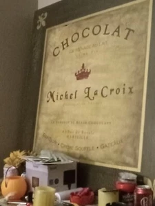 Chocolat Chocolate Advertising Painting Michel LaCroix Original Art Hand Painted - Picture 1 of 1