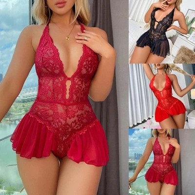 Body intimo trasparente tentazione pigiama donna 1 pezzo - Immagine 1 di 4