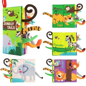 beiens Baby Books Toys, Touch and Feel Crinkle Cloth Book for Infant Baby 0-3-6- - Picture 1 of 7