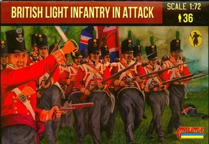 Strelets Models 1/72 NAPOLEONIC BRITISH LIGHT INFANTRY IN ATTACK Figure Set - Picture 1 of 3