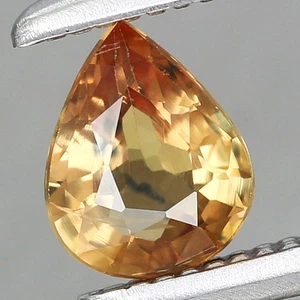 0.34ct t.w 5x4mm Pear Natural Orange Sapphire Songea, Tanzania🔥 - Picture 1 of 4