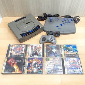 Sega Saturn Console bundle with 8 games & Virtua Arcade Stick Controller NTSC-J