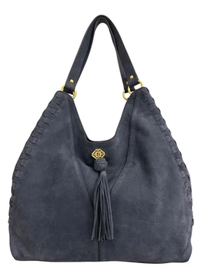 Nuevo sin etiquetas Bolso de Hombro Nanette Lepore Santa Ana Cuero Denim Azul Minimalista Silencioso l Foto 1 de 4