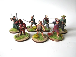 A4 SAMURAI  - WELL PAINTED METAL MODELS X 7  40MM - Picture 1 of 5