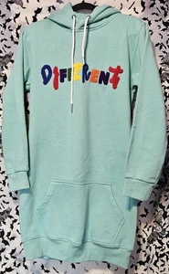 Hoodie Pullover mintgrün mit verschiedenen Stickereien klein Unisex - Bild 1 von 7
