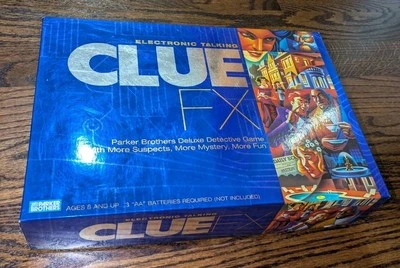 Parker Brothers Clue FX Electronic Talking Board Game New Open Box Compete Vtg - Image 1 of 4