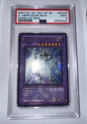 Yu-Gi-Oh! Elemental Hero Glow Neos Strike of Neos 1st Ed STON-EN036 PSA 9 Ultra - Image 1 of 2