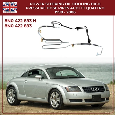 1998 - 2006 Power Steering Oil Cooling High Pressure Hose Pipes Audi TT Quattro - Image 1 of 4