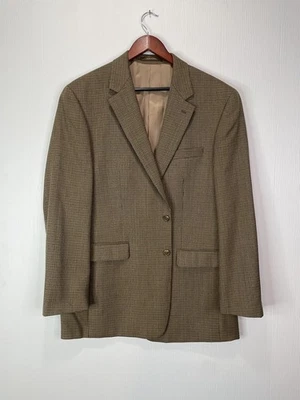 Blazer Lauren Ralph Lauren Para Hombres Lana Pata de Gallo Marrón Talla 44L Foto 1 de 4