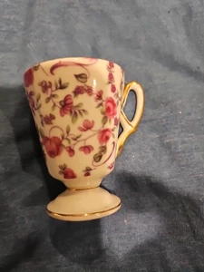 Rose Chinz Muster Bone China kleine Teetasse mit ausgefallenem Griff MV060 Vintage Japan - Bild 1 von 5