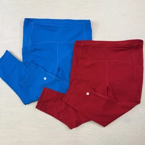 Leggings Lululemon Swift Speed Talla 10 High-Rise Crop 21" Reflectantes Paquete de 2 + Bono - Imagen 1 de 16