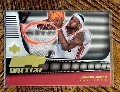 2006-07 UPPER DECK MVP WATCH GOLD LeBRON JAMES INSERT CARD LOS ANGELES LAKERS - Image 1 of 2
