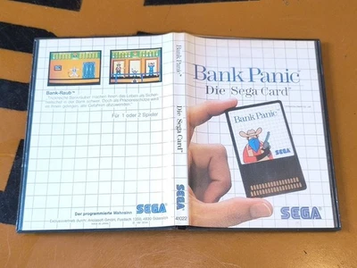 ## SEGA Master System Card - Bank Panic (dt. Cover) - sehr gut und komplett ## - Bild 1 von 2