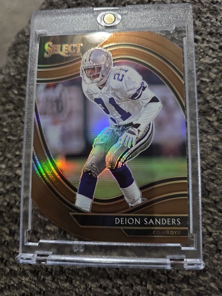 DEION SANDERS 2020 PANINI SELECT FIELD LEVEL DIE-CUT BRONZE PRIZM #D 313/355 - Image 1 of 2