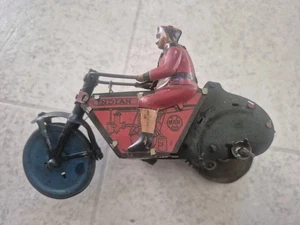 Rare Antique Marx Tin Litho Indian Motorcycle Wind-Up Toy as-is for parts/repair - Picture 1 of 11