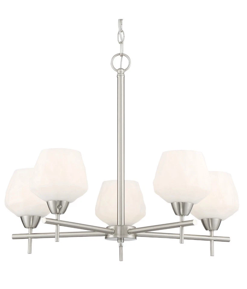 Lámpara de araña Minka Lavery 2175 Camrin 5 luces 25" W Vantage - níquel Foto 1 de 1