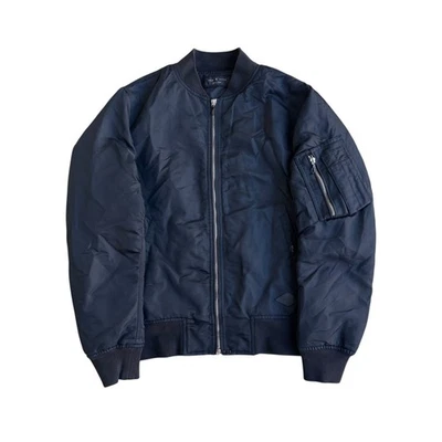 Rag & Bone Black Bomber Jacket Men’s S Reversible Orange Lining Streetwear Kanye - Image 1 of 4