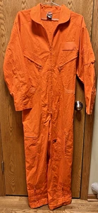 ROTHCO Adult Large Orange Flight Suit Jumpsuit Coverall Intermediate Level 75123 - Picture 1 of 11