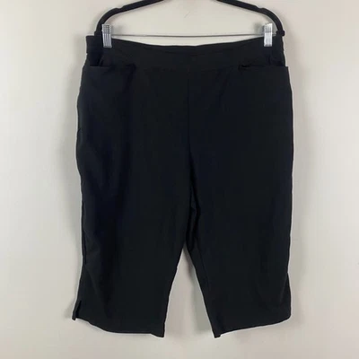 Susan Graver Ultra Stretch Pull-on Pedal Pushers with Pockets Size Large Pull On - Image 1 of 4