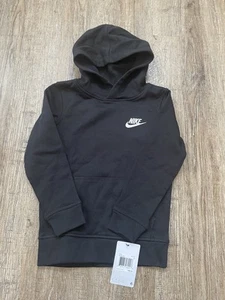 Nike Boys Fleece Pullover Hoodie Hooded Sweatshirt Black Sz 5 86F322-023 - Picture 1 of 1
