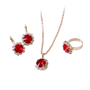 Necklace Earring Set Wedding Jewellery for Women Jewelry Bride Earrings - Picture 1 of 4