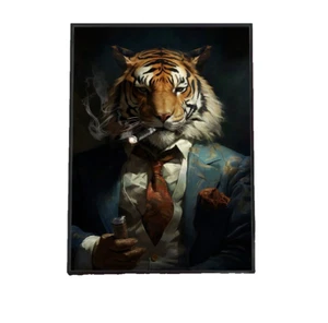 Tiger Leinwandbilder Kunstwerke Wandmalerei 40 x 60 cm Ungerahmt - Bild 1 von 4