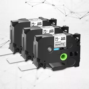 3PK 36mm 1-1/2" Label Tape for Brother TZ-261 TZe261 PT-9700PC 9400 9200DX D800W - Picture 1 of 9