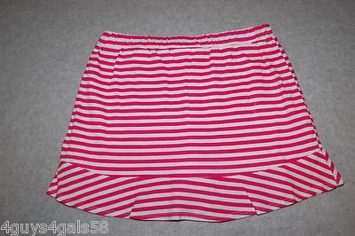 SKORT ROSA BLANCO A RAYAS CON VOLANTES para niñas Talla 8 Foto 1 de 2