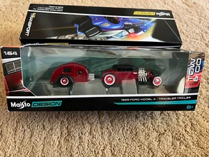 Maisto Design 1:64 Scale Transport 1929 Ford Model A Travel Trailer - Picture 1 of 4