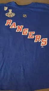 NYR Lundquist NHL T-shirt/Blue Kids M 5/6 Stanley Cup Finals 2014 W/NHL Holo Stk - Picture 1 of 7