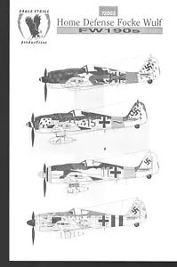 Eagle Strike Decals #72002 Fw 190 Home Defense Focke Wulf German Fighter - Bild 1 von 3